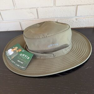 Orvis Men's Tech Hat UPF 50 Quick Dry Adjust Fit Floats Packable NEW NWT Hiking